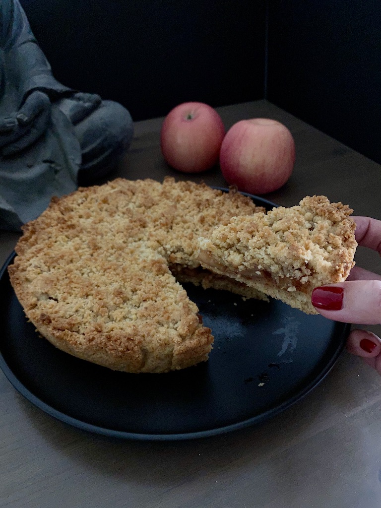 My super easy apple crumble pie 🍎
