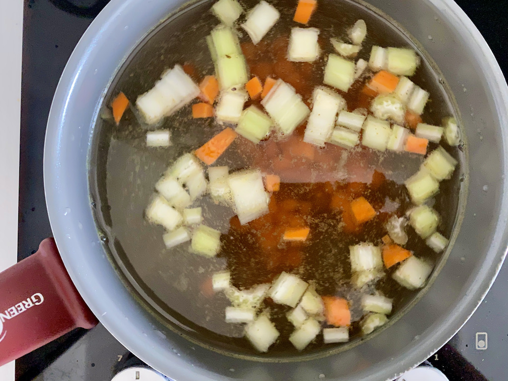 Creamy risotto with edamame, carrots and celery | Popsicle Society