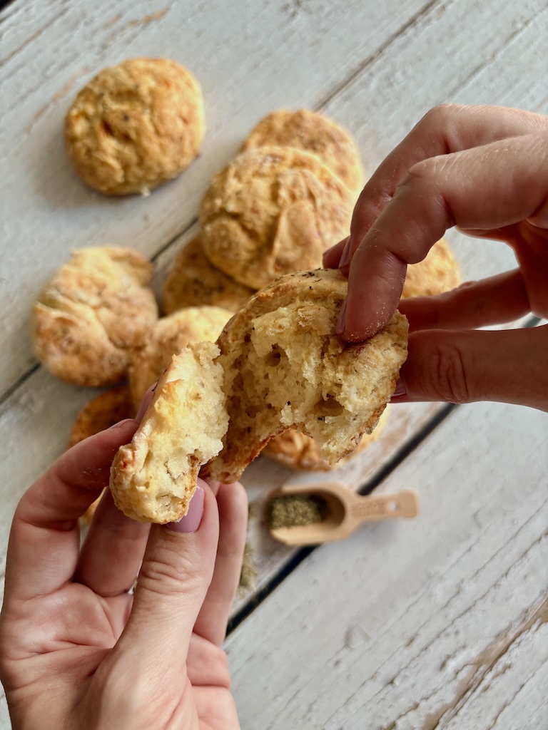 Herbed Cottage Cheese Biscuits (High Protein Recipe)